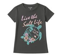 Salt Life Women's Neon Turtle T-Shirt in Charcoal | Size: Medium Salt Life Charcoal M