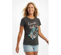 Salt Life Women's Neon Turtle T-Shirt in Charcoal | Size: Small Salt Life Charcoal S