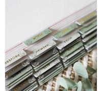 Salt & Light - Pine - Green - Copper Foil - Matte Coated - Bible Tabs - Journaling - Beautiful Index Tabs - 66 Books + Extra - Laminated - Durable - High Quality - Neutral - Women & Men (Pine