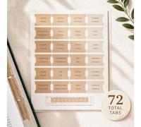 Salt & Light - Sand - Copper Foil - Matte Coated - Bible Index - Journaling - Beautiful Tabs - 66 Books + Extra - Indexing - Laminated - Durable - High Quality - Nuetral - Women &