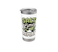Salt Lime Repeat Margarita Lover Stainless Steel Insulated Tumbler