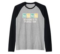Salt Lover Sodium Addict NaCl Meme Flavor Fanatic Kitchen Raglan Baseball Tee