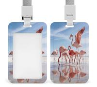 Salt Marsh Fireball Badge Holders Waterproof Vertical Name Badge ID Card Holders Detachable Card Case Protector Name Tag Holders Badge Sleeve for Teacher Nurse Doctor Gift