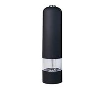 Salt Mill Pepper Grinder Pepper Mill Electric Salt and Pepper Grinder Set，Automatic, Battery Operated ABS Spice Mills Pepper Mills Pepper Grinders (Color : Svart, Size : 22.5 * 5.2cm)