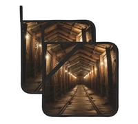 Salt Mine Printed Pot Holders Sets,Kitchen Pot Holders Kitchen Hot Pad Oven Hot Pads Set of 2 for Kitchen Cooking and Baking
