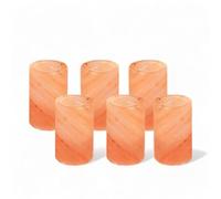 SALT N SOUL Himalayan Pink Salt Shot Glasses Set of 6 | Hand Carved From 100% Natural Pink Salt | Tequila Glasses | Unique Shooters Gift Set, Medium