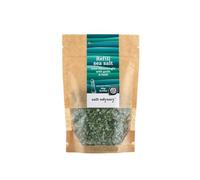 Salt Odyssey Greek Sea Salt with Garlic & Basil in a Resealable Kraft Pouch - Refill Blend for Salt Mills & Grinders|100% Natural Mediterranean Blend, 180g (Pack of 2)