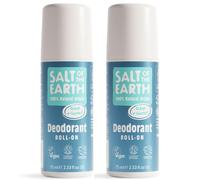 Salt of the Earth - 2 Pack Natural Roll On Deodorant Bundle (2 x 75ml) - 100% Natural Origin Ingredients, Vegan Unisex Roll On, Made in the UK - Ocean and Coconut