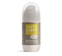 Salt of the Earth - Natural Refillable Roll On Deodorant - Amber & Sandalwood - Vegan Formula with Long-Lasting Protection - Made in the UK - 75ml