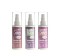 Salt of the Earth - Floral Scent Bundle - Natural Deodorant Sprays - Lavender & Vanilla, Peony Blossom, Clary Sage & Mint - Suitable for Men, Women & Kids - 100ml