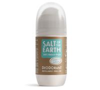 Salt of the Earth - Natural Refillable Roll On Deodorant - Ginger & Jasmine - Vegan Formula with Long-Lasting Protection - Made in the UK - 75ml