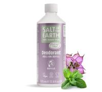 Salt of the Earth - Natural Deodorant Roll On Refill - Clary Sage & Mint | 525ml Bottle - Roll On x7 Refills, Long-Lasting Protection & Vegan formula, 100% Natural Origin Ingredients