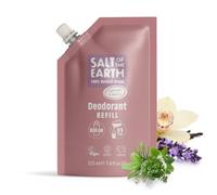 Salt of the Earth - Natural Deodorant Roll On Refill Pouch, x3 Uses - Lavender & Vanilla - Vegan, Long Lasting Protection, Leaping Bunny Approved, Made in the UK - 225ml