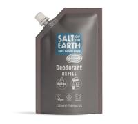 Salt of the Earth - Natural Deodorant Roll On Refill Pouch, x3 Uses - Vetiver & Citrus - Vegan, Long Lasting Protection, Leaping Bunny Approved, Made in the UK - 225ml