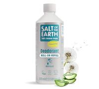Salt of the Earth - Natural Deodorant Roll on Refill - x7 Uses - Unscented - 100% Natural Origin Ingredients - Vegan - Suitable for Men, Women & Children - 525ml