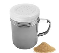 Salt Pepper Dredge Shakers - Durable Steel Container, Cooking Holder | Medium Size Perforated Lid with Anti-Rust Design, Versatile Seasoning Tool for Chef Prep BBQ Events or Food Service Use