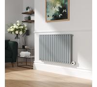 Salt & Pepper Horizontal Smart Electric Radiator with Wi-Fi Thermostat - 1.2KW - H600xW1000 - Bathroom Safe