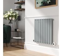 Salt & Pepper Horizontal Smart Electric Radiator with Wi-Fi Thermostat - 1.2KW - H600xW590 - Bathroom Safe