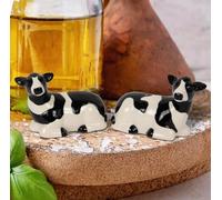 Salt & Pepper Pots, Cow Salt and Pepper Shakers, Kitchen Gift, Novelty Cow Shaped Salt & Pepper Pots, Ceramic Cows Farm Animal Salt and Pepper Pots, Farmers Gift, Kitchen Accessory