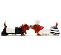 Salt & Pepper Shakers Set - BASSET HOUND New Ceramic Kitchen Gifts 8791