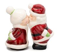 Salt & Pepper Shakers Set - SANTA AND MRS. CLAUS New Ceramic Gifts 8366