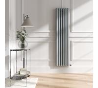 Anthracite Electric Horizontal Designer Radiator 0.6kW with Wifi Thermostat - H600xW590mm - IPX4 Bathroom Safe