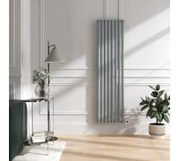 Anthracite Electric Horizontal Designer Radiator 0.6kW with Wifi Thermostat - H600xW590mm - IPX4 Bathroom Safe
