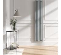 Salt & Pepper Vertical Smart Electric Radiator with Wi-Fi Thermostat - 2x1KW - H1800xW354 - Bathroom Safe