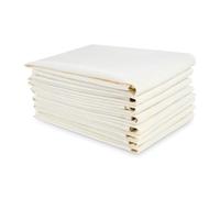 SALT PLATEAU Organic Flour Sack Towels - 8 Pack, 27x27 inch, Natural, Unbleached, Lint-Free, White, Kitchen Towels