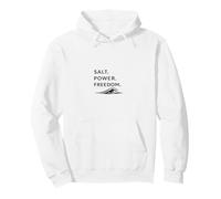 Salt Power Freedom - Minimal Ocean Statement Pullover Hoodie
