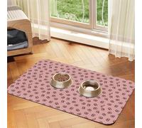 Salt Pretzel German Bakery Theme Bavarian Travel Icon,Waterproof Pet Feeding Mat,Cat Dog Placemats for Food and Water, PU Leather Food Mats,40x60cm