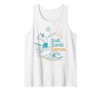 Salt Sand Serve Beach Volleyball Tropical Summer Graphic Tank Top