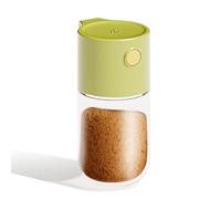 Salt Shaker Dispenser | Measuring Salt and Pepper Shakers with Lid,Cooking Aid, Precise Quantitative Push Type Spice Dispenser, Spice Dispenser for Kitchen Camp, Healthy Daily Intake