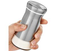 Salt Shaker or Pepper Shaker with Adjustable Pour Holes - Elegant Stainless Steel Spice Dispenser - Perfect for Himalayan, Table Salt, White and Black Pepper (Salt Shaker)