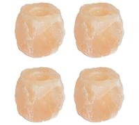 vidaXL Salt Stone Tealight Holders Pink Rock Salt