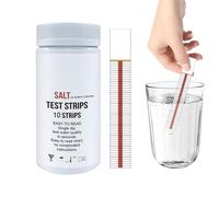 Salt Test Strips for Pool, 10 Counts Salt Pool Test Strips, Salinity Tester, Pool Water Testing Kit, Saltwater Detection Paper Strips for Water Hot Tub, Spa, Swimming Pool
