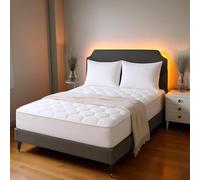 Salt Valley Quilted Single Mattress Protector - Extra Deep 30cm Fitted Skirt - Anti-Allergenic & Machine Washable Microfiber Mattress Cover (White, 90x190 cm)