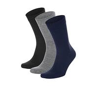 Salt & Vinegar Mens & Womens Bamboo Diabetic Crew Socks, 3 Pack, Loose Fit, Wide, Stretchy, Seamless Toe, UK Size 4-7 & 7-11