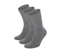 Salt & Vinegar Mens & Womens Bamboo Diabetic Crew Socks, 3 Pack, Loose Fit, Wide, Stretchy, Seamless Toe, UK Size 4-7 & 7-11