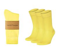 Salt & Vinegar Mens & Womens Bamboo Socks, 3 Pack Dress Socks, Soft Comfy Natural, Seamless Toe, UK Size 4-7 & 7-11