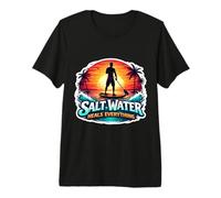 Salt Water Heals Everything SUP Standup Paddleboarding Quote Premium T-Shirt