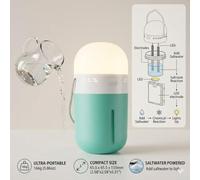 Salt Water Lamp Portable Light No for battery Salt Water Lamp | No batteries needed, add salt and water for instant light, ideal for kits, power outages(green)