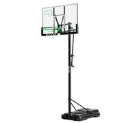 Salta Center - Basketball Stand - Height adjustable from 230-305 cm - Basketball hoop with dunk ring on wheels - for children and adults - Outdoor - Black