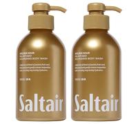 Saltair Shower Gel, Golden Hour, 2 Pack, Moisturising Body Cleanser with Moisturising Ingredients, Luxury Shower Gel for Women and Men, Vegan, Cruelty Free and