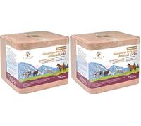 SALTEAN Compressed Himalayan Horses Lick Natural Pink Salt, with strong hanging Rope, No Starch(2.5 kg) "Salt Range Pakistan" (Pack of 2)