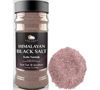 Saltean Himalayan Black Salt Kala Namak Fine, 400g | Saltean Chef Secret Himalayan Black Salt Fine 400 Gram Dual Flip Kala Namak Perfect for Tofu, Vegan Friendly with 84 Minerals