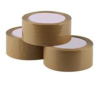 SALTECH 3 Rolls Packaging Tape For Parcels and Boxes_ Brown 48mm x 66m_ Very Strong Heavy Duty Tape- Pack Of Three (3)
