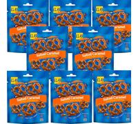 Salted Caramel Flavour Coated Pretzel Snacks PMP 12 x 80g Full Box - Salt Caramel Flavour Coated Pretzels with a Chocolate Flavour Drizzle