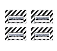 Salted Menthol Lozenges Bundle Pack of 4, Traditional Black Liquorice Sweets, Scandinavian Style Salty Candy, Menthol Flavour Hard Sweets, Refreshing Liquorice Treats, Sweet Multipack Snack Selection