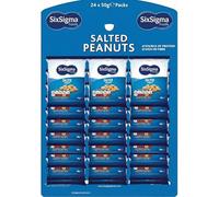 Salted Peanuts 50g - Roasted & Salted Peanut Snack Multipack - Crunchy Savoury Nuts for Lunchboxes, Sharing, Pub Snacks & Everyday Snacking (Pack of 24, Salted Peanuts)